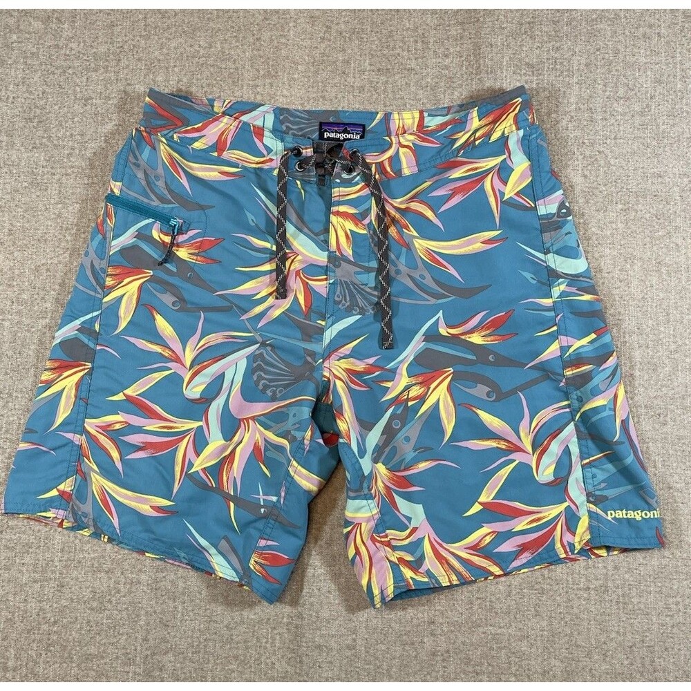 Patagonia Wavefarer Board Shorts Swim Trunks Floral Mens Size 32 Vintage Vtg 90s